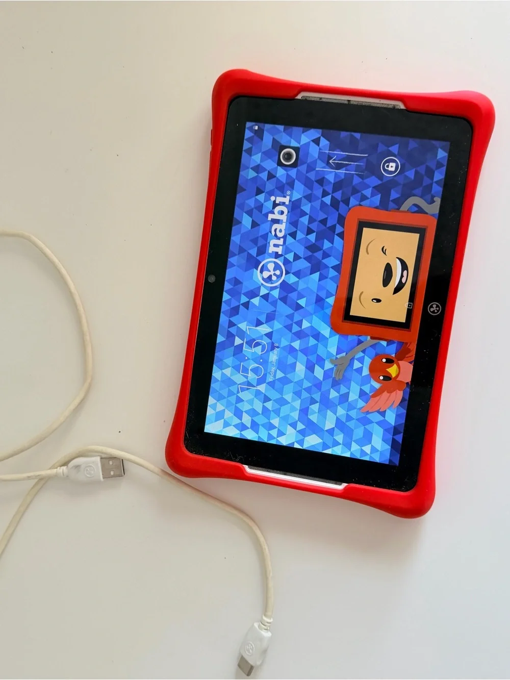 Nabi Kids Android Tablet Red Protective Case Charger Included Tested Working